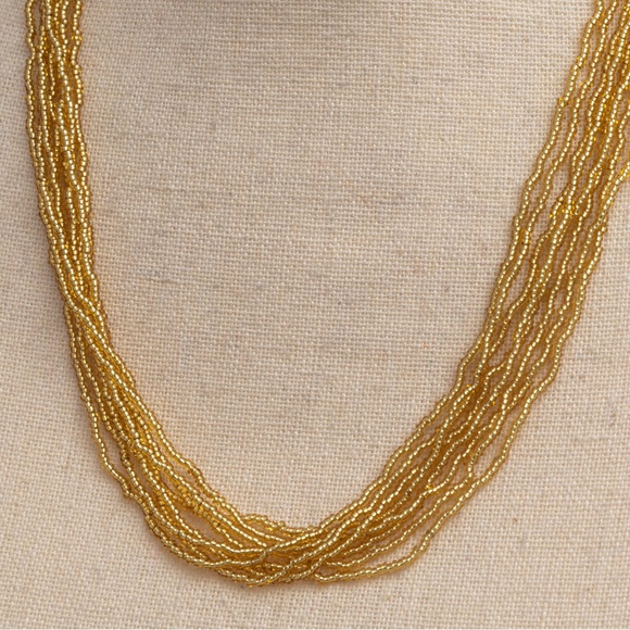 14K Di Murano multistrand gold beaded necklace Murano glass Made in Italy - Picture 10 of 16